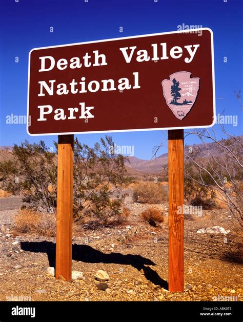Death Valley National Park Sign Stock Photo - Alamy