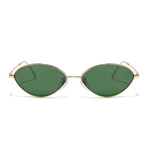 Malana | Green Oval Sunglasses | Golden Frame - MG7748