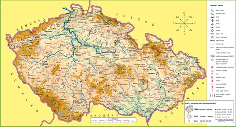 Eastern Europe Map Czech Republic : Map Of Czech Republic And Austria - TravelsFinders.Com ...