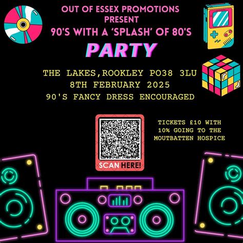 90s with a splash of 80s Party, The Lakes Rookley Holiday Resort ...