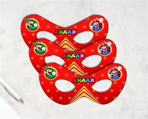 Super Mario Theme Customized Eye Mask | Birthday party celebration ...