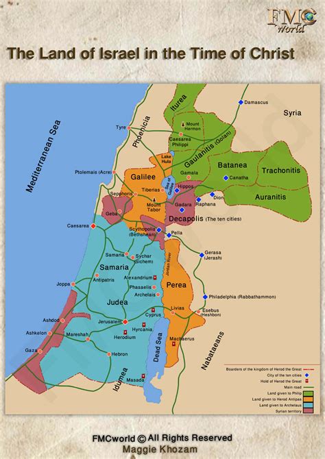 Map Of Israel In Jesus Time