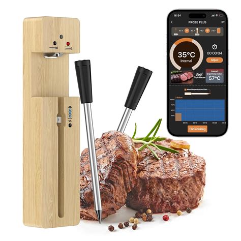 Wireless Smart Digital Meat Thermometer, undassenk 330FT Bluetooth ...
