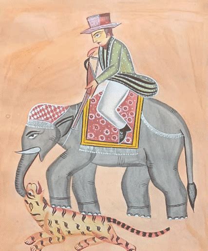 Buy Kalighat Painting Encounter Tiger In The Jungle