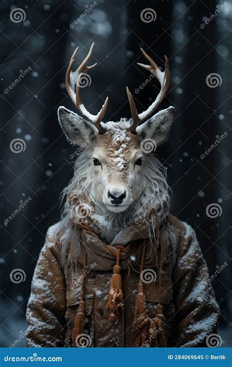 Surreal Hybrid Creature Elaphocentaurs Half Woman Half Deer in ...