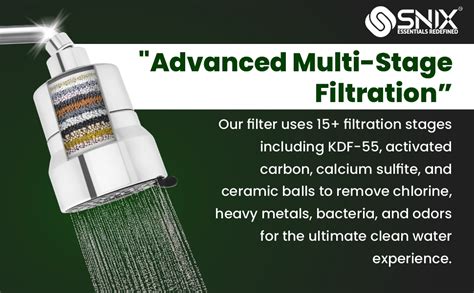 SNIX Essentials 20-Stage Shower Filter for Hard Water | Universal ...