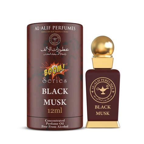 Al Alif BLACK MUSK Boom Series Perfume Roll-On Attar