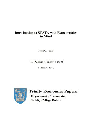 Fillable Online tcd Trinity Economics Papers - Trinity College Dublin ...