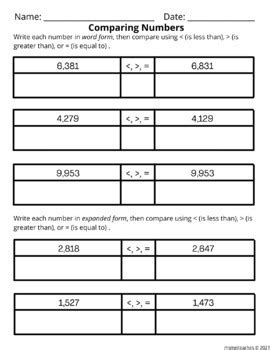 Image result for Comparing and Ordering Whole Numbers