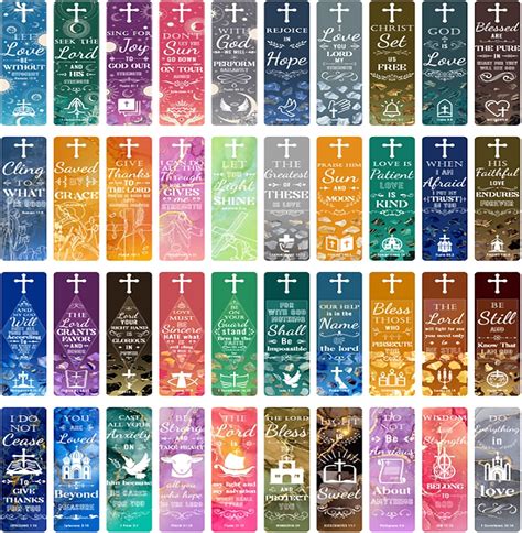 Piklodo 200 Pcs 40 Style Bible Verse Bookmarks with Hollow India | Ubuy