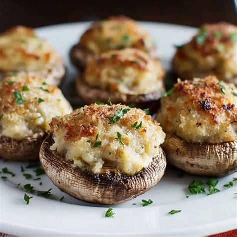 Air Fryer Stuffed Mushrooms