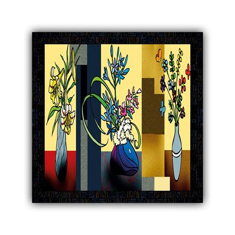 PnF Framed Poster of Flower floral-18390(13x13inch,Multicolour ...