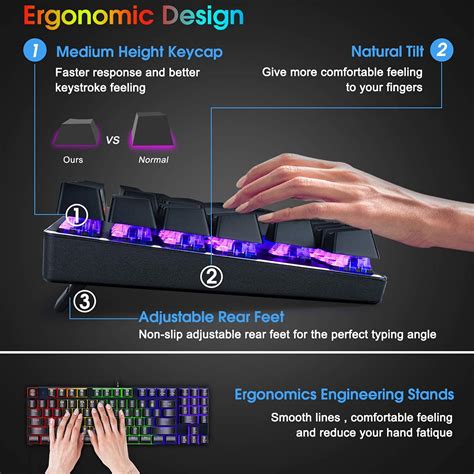 Sweet Alice Mechanical Gaming Keyboard, Compact 89 Keys RGB Backlit ...