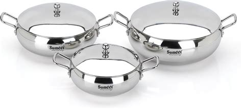 Buy Shri & Sam High Grade Stainless Steel Marina Serving Bowl Set with ...