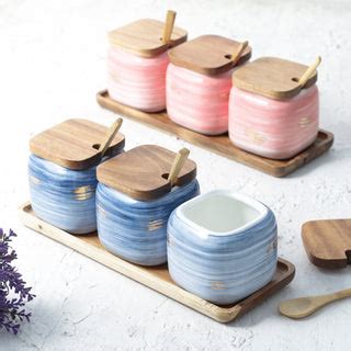 Floral Spice Jar Set Of 3