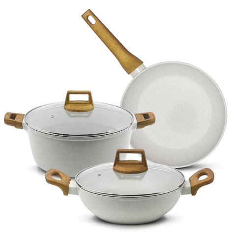 Bergner Naturally 5 Pcs Non-Stick Cookware Set - Induction Bottom