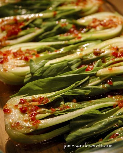 Grilled Baby Bok Choy | James & Everett