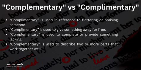 Image result for Complementary vs Complimentary