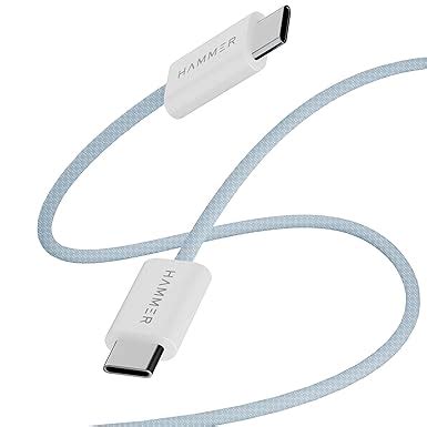 HAMMER Type C to Type C Cable 65W Braided, PD Fast Chraging, Data Sync ...