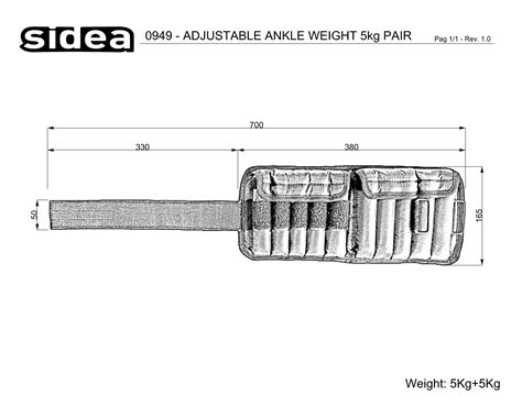 0949 Adjustable Ankle Weights - Sidea Fitness Company International
