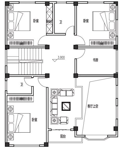 12米x10米农村二层简单自建房设计图纸-建房圈