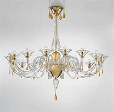 Glass Chandelier by Modern Murano Chandelier Lighting Clear Glass And Gold Glass Chandelier