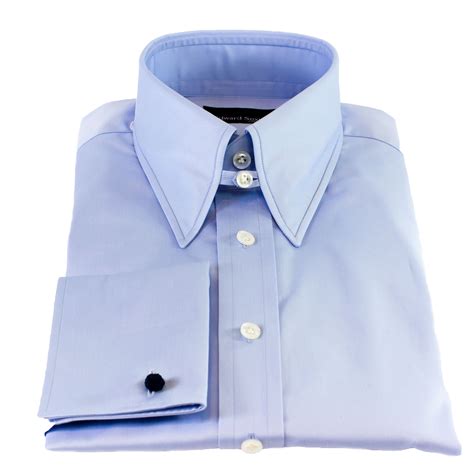Powder Blue Slim-Fit Tab Collar Shirt from Edward Sexton | Mens shirt ...