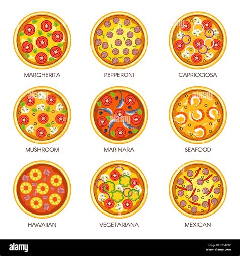 Fresh margherita, pepperoni with salami, aromatic capricciosa, mushroom ...