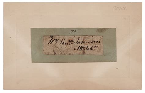 William Samuel Johnson Signature | RR Auction