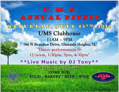 2023 UMS Annual Picnic, United Moravian Societies, Glendale Heights ...