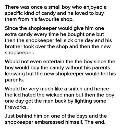 write a story on a Dishonest shopkeeper about 150 word - Brainly.in