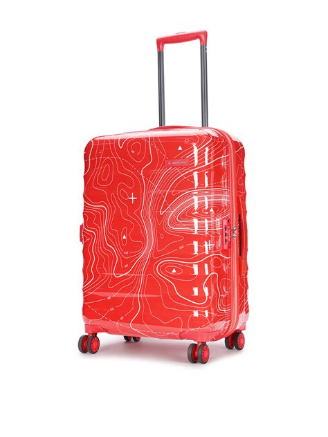 Shop Topo Celeb Red Medium Trolley Bag Now
