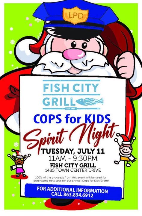 Cops for Kids Spirit Night at Fish City Grill, Fish City Grill ...
