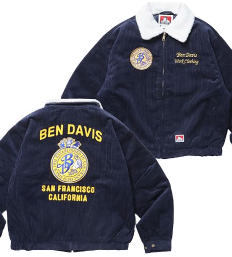 BEN DAVIS/ベンデイビス REMOVAL BOA COLLAR CORD JACKET / オーバーサイズ ボア 刺繍 ワッペン ...