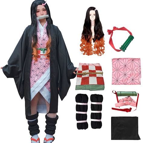 Buy Fallinoce with Wig Demon Slayer Cosplay Costume Kamado Nezuko ...