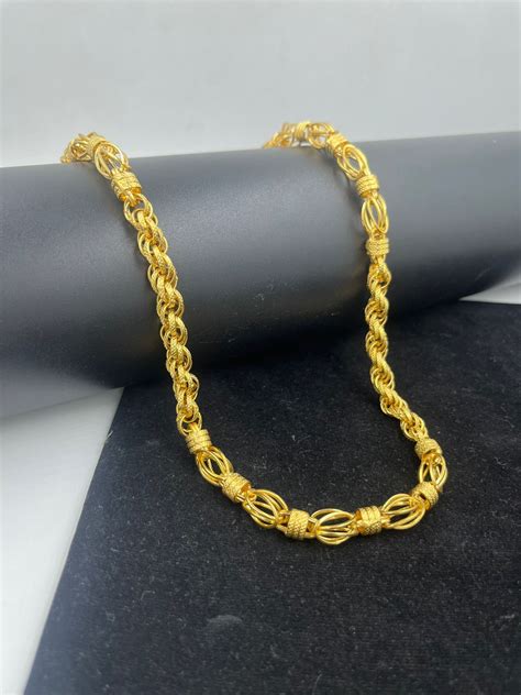 1 GRAM GOLD CHAIN FOR MEN DESIGN A-375 – Radhe Imitation
