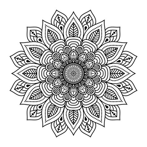 Mandala coloring page | Premium Vector