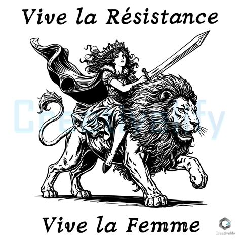 Viva La Resistance Vive La Femme Womens Rights SVG - CreativeLify
