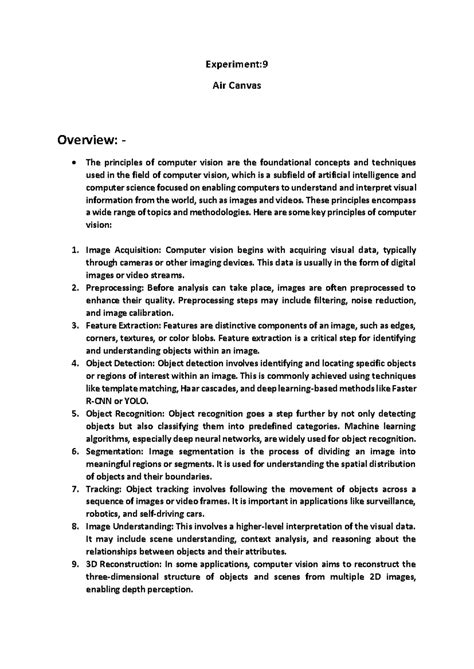 AIR Canvas (12) - Experiment: Air Canvas Overview: - The principles of ...