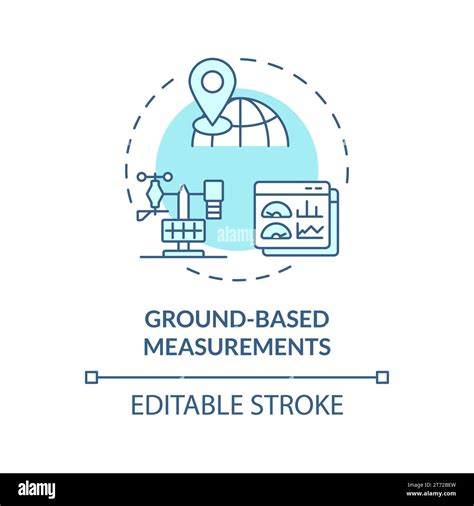 Thin linear blue icon ground based measurements concept Stock Vector Image & Art - Alamy