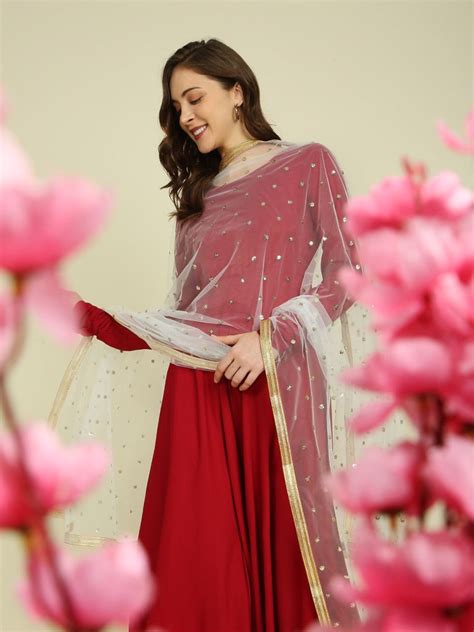 Gold Embellished Net Dupatta Dupatta Bazaar