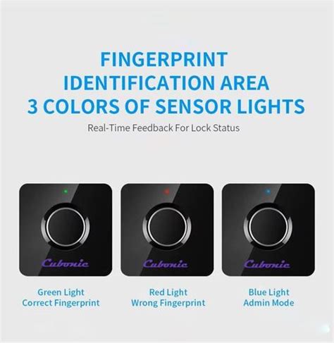 Cubonic Fingerprint Electronic Cabinet Door Locks, Smart Biometric ...