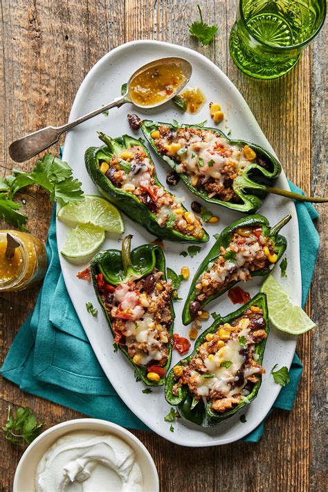 Easy Stuffed Poblano Peppers | Olive & Mango