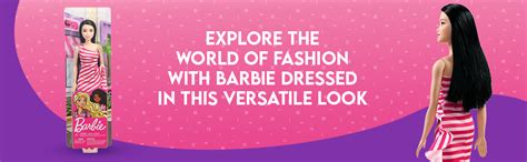 Barbie Glitz Doll (Pink Stripe Ruffle Dress) : Amazon.in: Toys & Games
