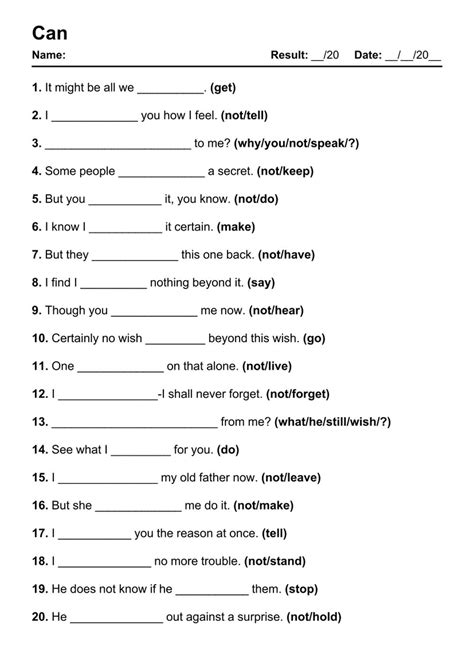 Can Question Form Worksheet 的图像结果