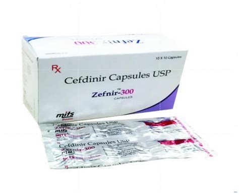Cefdinir Capsules 300 Mg, MITS, 10x10 at ₹ 2830/box in Panchkula | ID ...