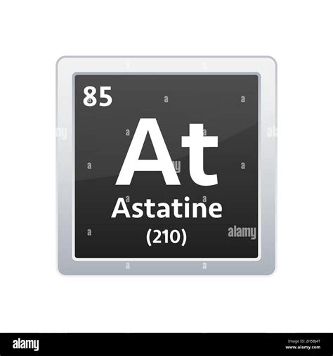 Astatine symbol. Chemical element of the periodic table. Vector stock illustration Stock Vector ...