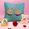 Buy Indigifts Valentien Gift Hamper Love Quote Cushion Cover 12"x12 ...