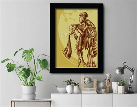 "Radha Krishna Art" Wall Poster/Frame – Peacockride