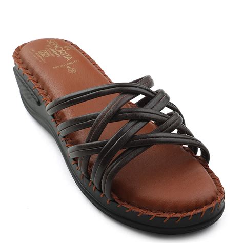 Buy Senorita Brown Casual Wedge Heel Sandal For Women AGL-122P By Liberty